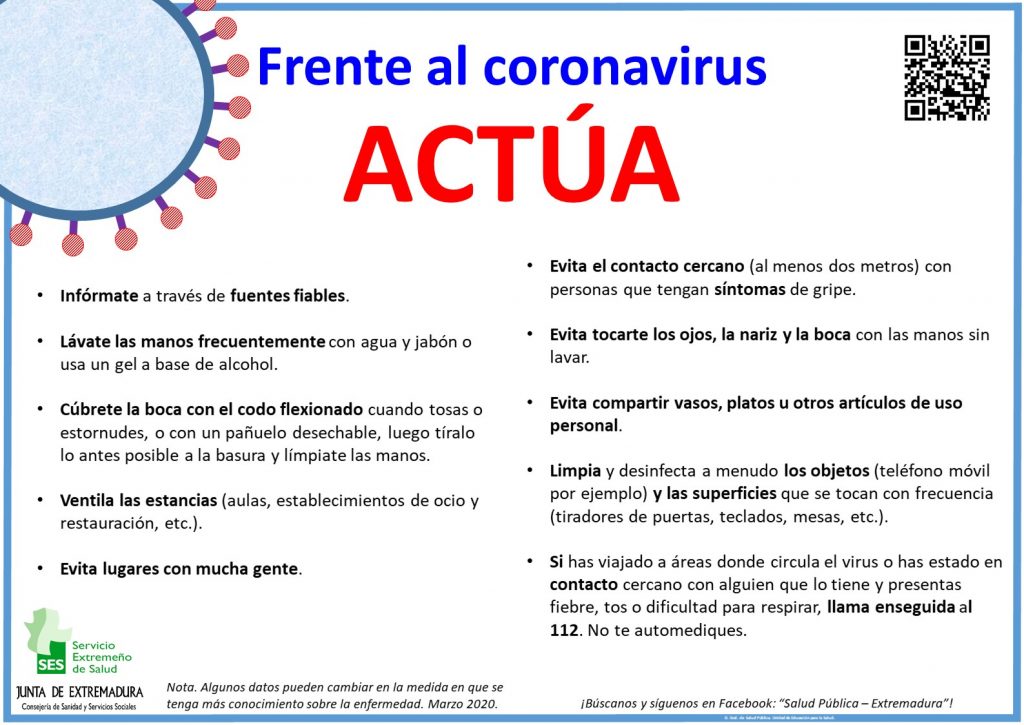 Frente al coronavirus ACTÚA